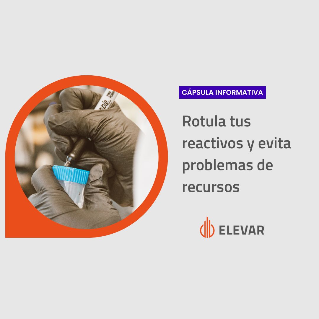 Rotulado de reactivos en el laboratorio de química